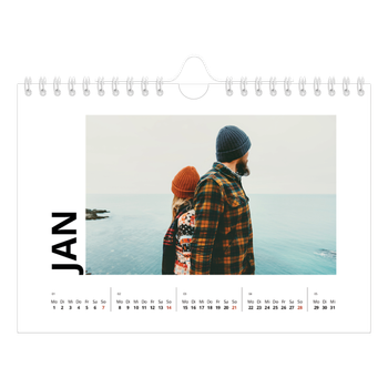 Fotokalender A5 — Weißer Rahmen