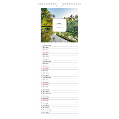 Küchenkalender  — Die ganze Geschichte [April]