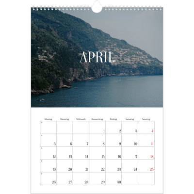 A3 Jahreskalender — Endloses Entfliehen [April]