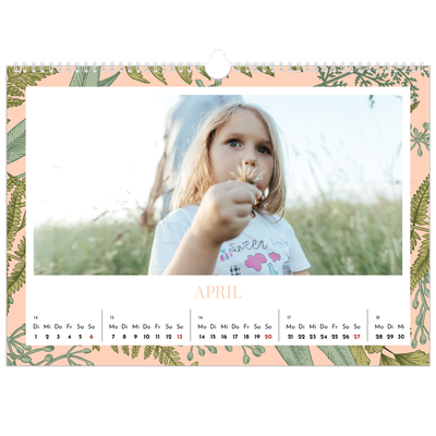 Fotokalender A3 — Blumiger Hintergrund [April]