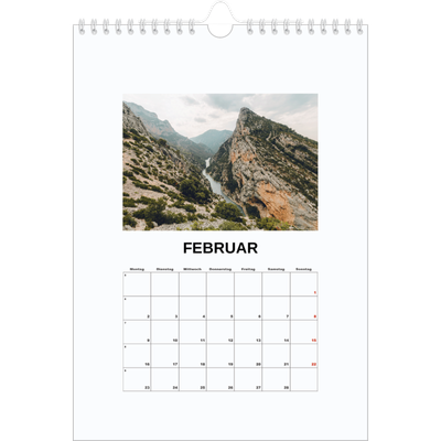 Fotokalender A4 (20 x 30 cm) — Schlichtes Foto [Februar]