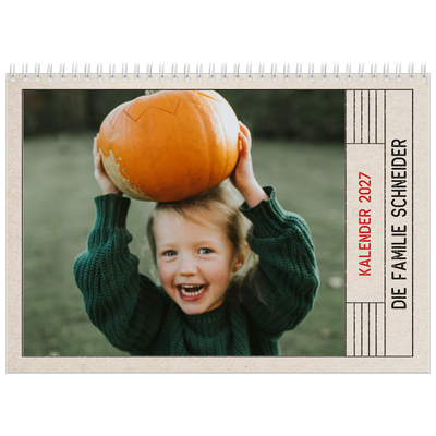 Fotokalender A4 doppelt (30 x 40 cm) — Stempeleffekt [deckblatt]