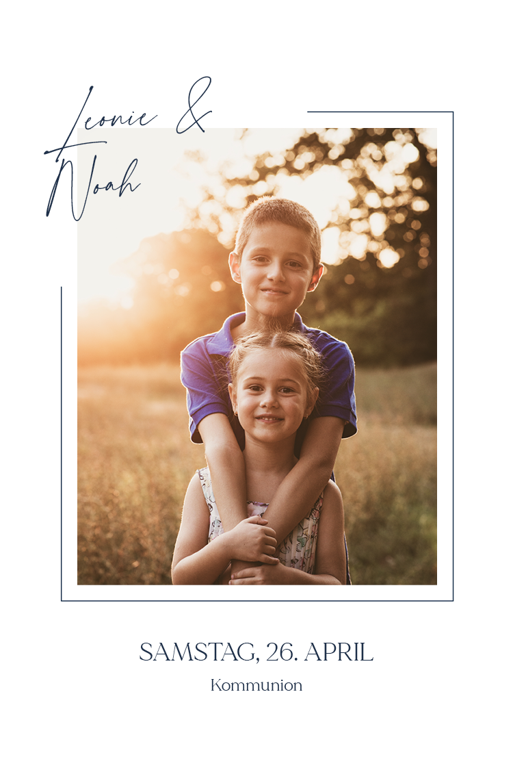 Einladungskarten — Minimalistische Kommunion