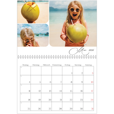 Fotokalender A4 doppelt (30 x 40 cm) — Schrift und Schnappschüsse [deckblatt]