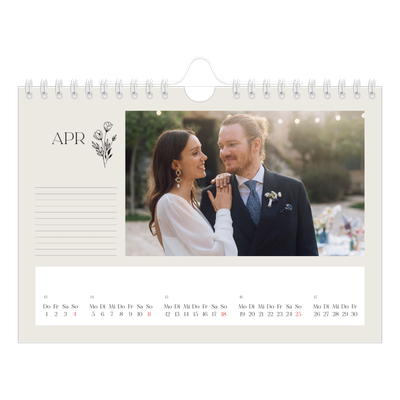 Fotokalender A5 — Blühende Initialen [April]