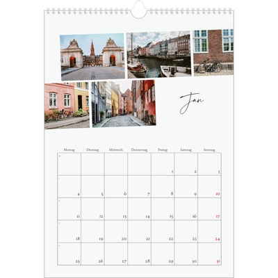 A3 Jahreskalender — Städtereise [Januar]