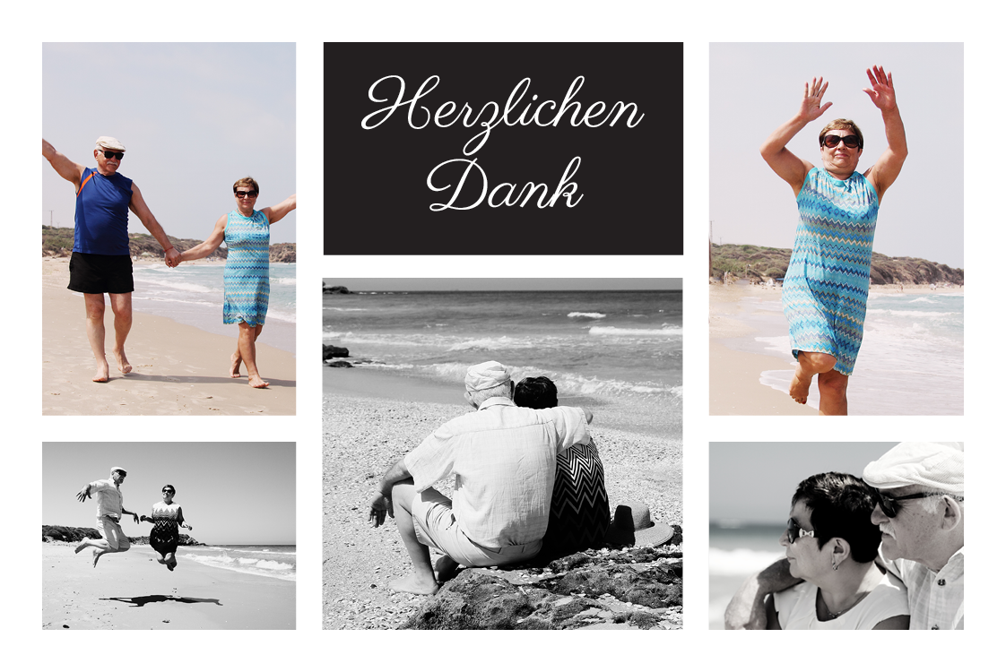 Dankeskarten — Schwarze Textbox