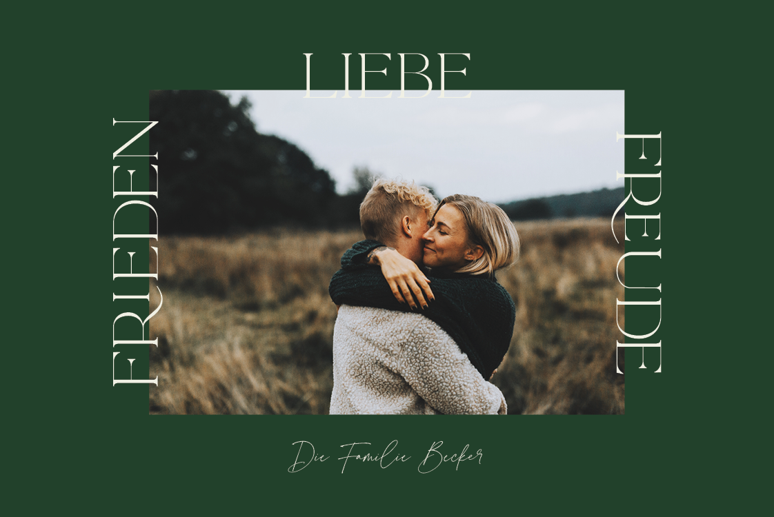 Fotokarten — Friede, Liebe, Freude