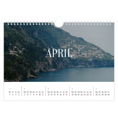 Fotokalender A4 — Endloses Entfliehen [April]