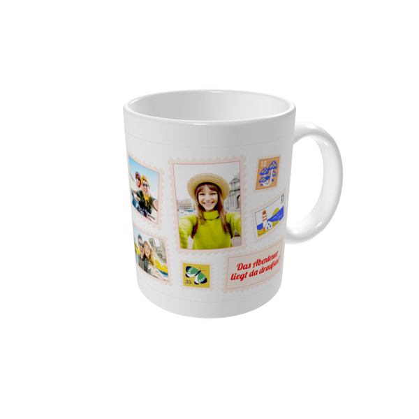 Tasse bedrucken — Vintage Briefmarken