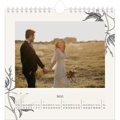 Jahreskalender Quadratisch — Tinte und Efeu [Mai]