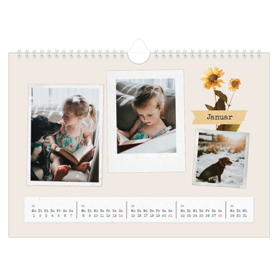Fotokalender A4 — Vintage Scrapbook [Januar]
