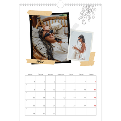 A3 Jahreskalender — Scrapbook-Flair [Marsch]