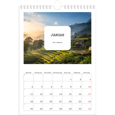Fotokalender A4 (20 x 30 cm) — Die ganze Geschichte [Januar]