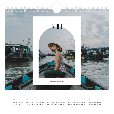 Jahreskalender Quadratisch — Der offene Bogen [April]