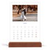 Tischkalender mit Holzfuß Hochformat  — Kobalt Klassik [Marsch]