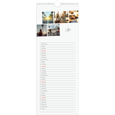 Küchenkalender  — Städtereise [April]