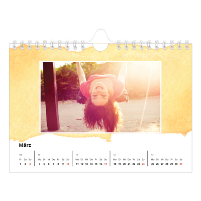 Fotokalender A5 — Wasserfarben Hintergründe [Marsch]