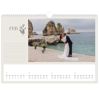 Fotokalender A3 — Blühende Initialen [Februar]