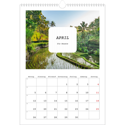 A3 Jahreskalender — Die ganze Geschichte [April]