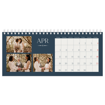 Tischkalender — Schiefer und Serifen [April]