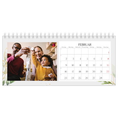 Tischkalender — Floraler Akzent [Februar]