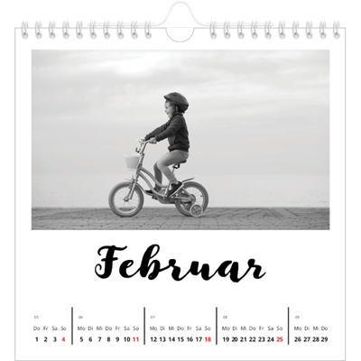 Jahreskalender Quadratisch — Handgeschrieben [Februar]