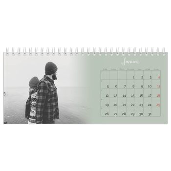 Tischkalender — Zartgrüner Farbverlauf