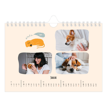 Fotokalender A5 — Hunde und Kritzeleien