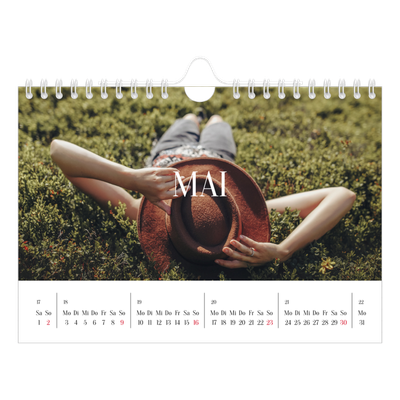 Fotokalender A5 — Endloses Entfliehen [Mai]