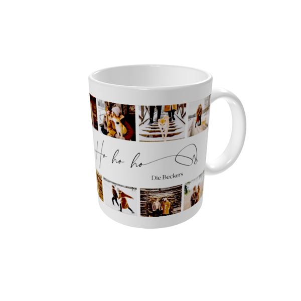 Tasse bedrucken — Weihnachtliches Mosaik