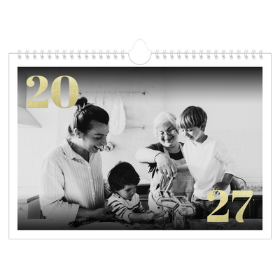 Fotokalender A4 — Große Glitzerzahlen [deckblatt]