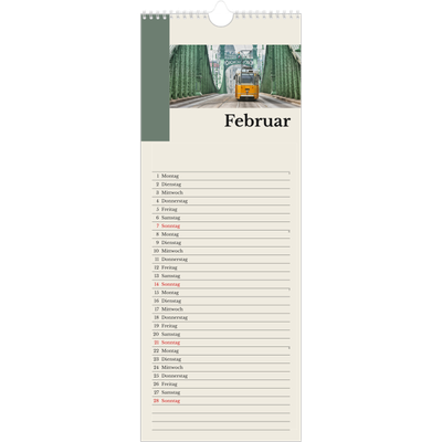 Küchenkalender  — Sehenswürdigkeiten der Welt [Februar]