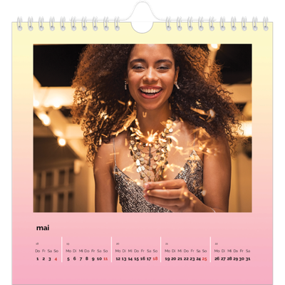 Jahreskalender Quadratisch — Pastelltöne [deckblatt]