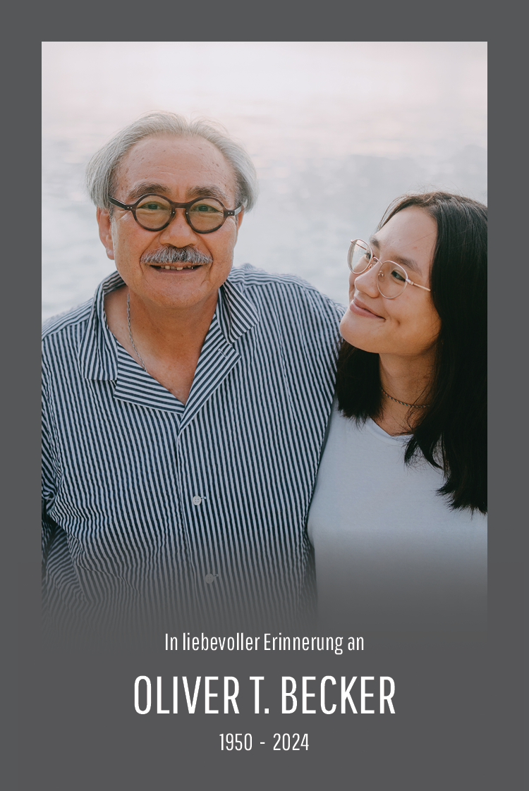 Dankeskarten — Grauer Rahmen