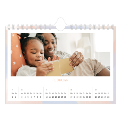 Fotokalender A5 — Farbpinsel-Effekt [Februar]