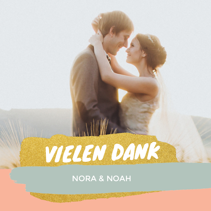 Dankeskarten — Pinselstriche