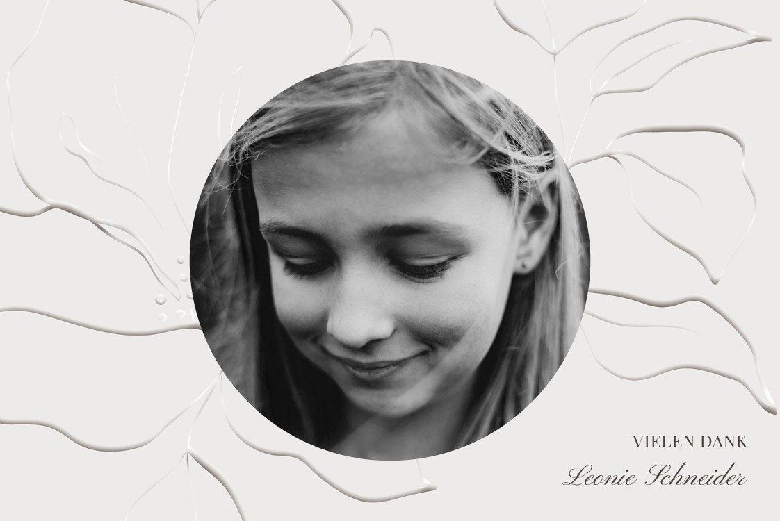 Dankeskarten — Blumenprägung