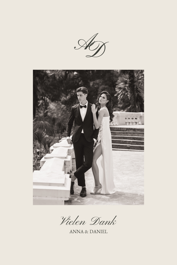 Dankeskarten — Zeitlose Schrift