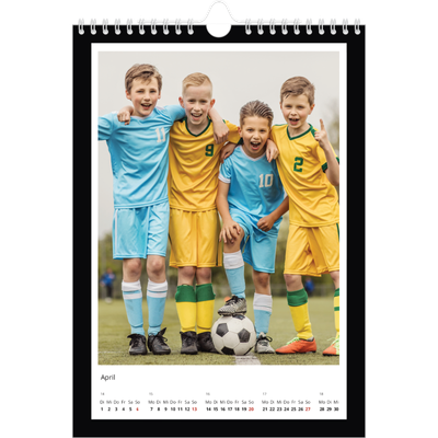 Fotokalender A4 (20 x 30 cm) — Schwarzer Rahmen [April]