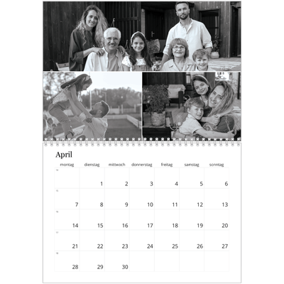 Fotokalender A4 doppelt (30 x 40 cm) — Fokus [April]