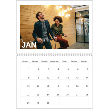 Fotokalender A4 doppelt — Großer Monat