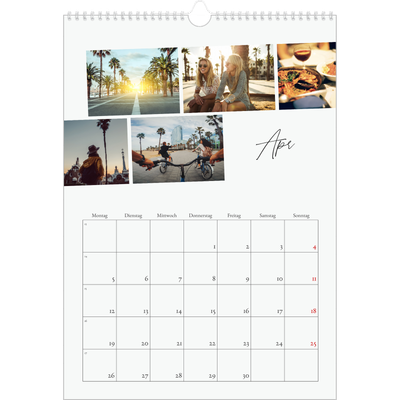 A3 Jahreskalender — Städtereise [April]