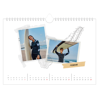Fotokalender A4 — Scrapbook-Flair [Februar]
