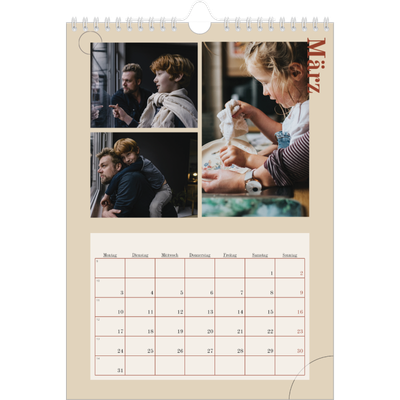 Fotokalender A4 (20 x 30 cm) — Assymetrischer Text [Marsch]