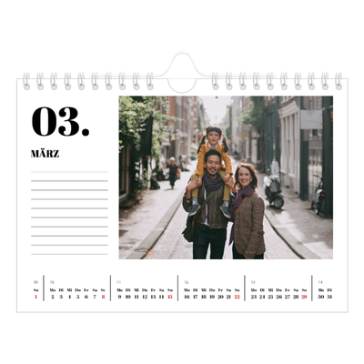 Fotokalender A5 — Serif und Momente [Marsch]