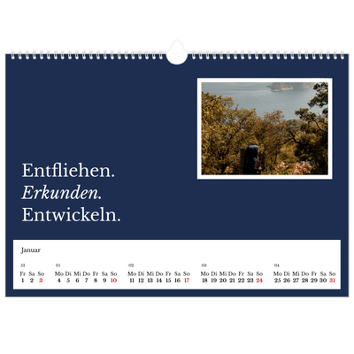 Fotokalender A3 — Redaktionelle Erde [Januar]