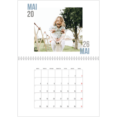 Fotokalender A4 doppelt (30 x 40 cm) — Doppelter Text [deckblatt]