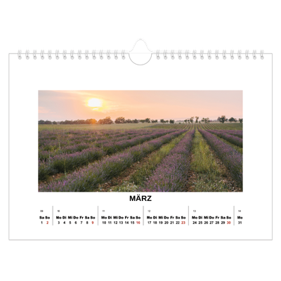 Fotokalender A4 — Schlichtes Foto [Marsch]