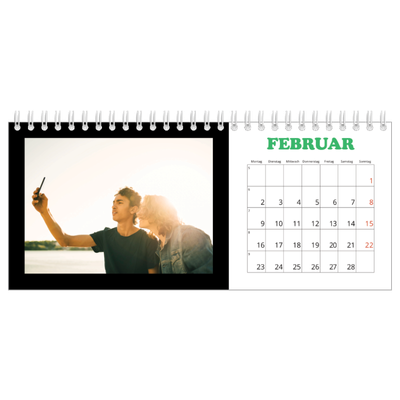 Tischkalender — Bunte Schrift [Februar]